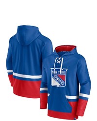 FANATICS Branded Blue New York Rangers First Battle Power Play Pullover Hoodie At Nordstrom