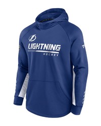 FANATICS Branded Blue Tampa Bay Lightning Authentic Pro Locker Room Raglan Pullover Hoodie