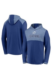 FANATICS Branded Blue Tampa Bay Lightning Iconic Marbled Clutch Pullover Hoodie