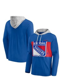 FANATICS Branded Bluered New York Rangers Block Party Unmatched Skill Pullover Hoodie