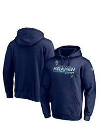 FANATICS Branded Deep Sea Blue Seattle Kraken Authentic Pro Core Collection Prime Pullover Hoodie In Navy At Nordstrom