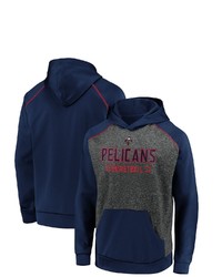 FANATICS Branded Heathered Charcoalnavy New Orleans Pelicans Game Day Ready Raglan Pullover Hoodie