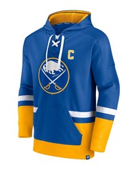 FANATICS Branded Jack Eichel Royalgold Buffalo Sabres Player Lace Up V Neck Pullover Hoodie At Nordstrom