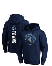FANATICS Branded Karl Anthony Towns Navy Minnesota Timberwolves Team Playmaker Name Number Pullover Hoodie