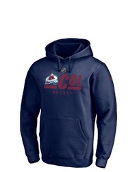 FANATICS Branded Navy Colorado Avalanche Authentic Pro Secondary Logo Pullover Hoodie At Nordstrom
