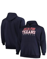 FANATICS Branded Navy Houston Texans Big Tall Stacked Pullover Hoodie At Nordstrom