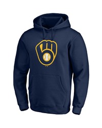 FANATICS Branded Navy Milwaukee Brewers Official Logo Pullover Hoodie At Nordstrom