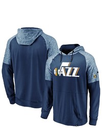 FANATICS Branded Navy Utah Jazz Made To Move Space Dye Raglan Pullover Hoodie