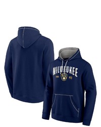 FANATICS Branded Navygray Milwaukee Brewers Ultimate Champion Logo Pullover Hoodie At Nordstrom