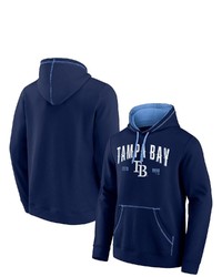 FANATICS Branded Navylight Blue Tampa Bay Rays Ultimate Champion Logo Pullover Hoodie