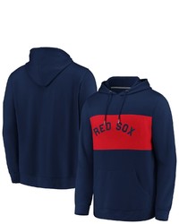 FANATICS Branded Navyred Boston Red Sox True Classics Faux Cashmere Pullover Hoodie