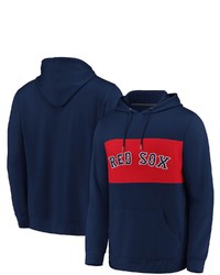 FANATICS Branded Navyred Boston Red Sox True Classics Team Faux Cashmere Tri Blend Pullover Hoodie