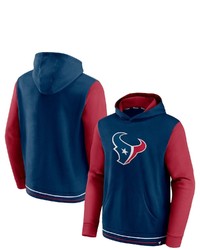 FANATICS Branded Navyred Houston Texans Block Party Pullover Hoodie