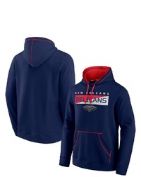 FANATICS Branded Navyred New Orleans Pelicans Split The Crowd Pullover Hoodie