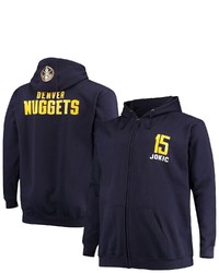 FANATICS Branded Nikola Jokic Navy Denver Nuggets Big Tall Player Name Number Full Zip Hoodie Jacket At Nordstrom