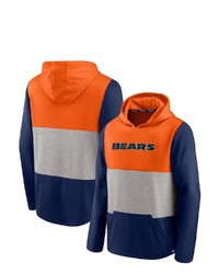 FANATICS Branded Orangenavy Chicago Bears Linear Logo Pullover Hoodie