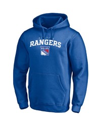 FANATICS Branded Royal New York Rangers Team Lockup Pullover Hoodie