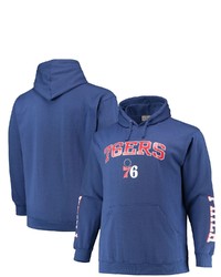 FANATICS Branded Royal Philadelphia 76ers Big Tall Team Wordmark Pullover Hoodie