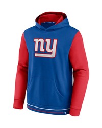 FANATICS Branded Royalred New York Giants Block Party Pullover Hoodie