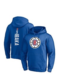 FANATICS Branded Serge Ibaka Royal La Clippers Playmaker Name Number Pullover Hoodie