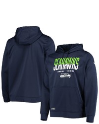 New Era College Navy Seattle Seahawks Combine Authentic Big Stage Pullover Hoodie