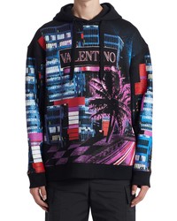 Valentino Electric City Print Cotton Hoodie At Nordstrom