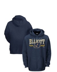 CHECKERED FLAG Heather Navy Chase Elliott Rival Pullover Hoodie