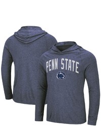 Colosseum Heathered Navy Penn State Nittany Lions Big Tall Wingman Raglan Hoodie T Shirt In Heather Navy At Nordstrom