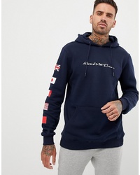 Kings Will Dream Hoodie With Badges In Navy