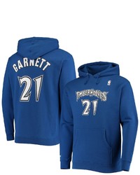 Mitchell & Ness Kevin Garnett Blue Minnesota Timberwolves Hardwood Classics Name Number Pullover Hoodie At Nordstrom
