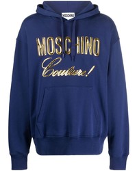 Moschino Metallic Logo Print Hoodie