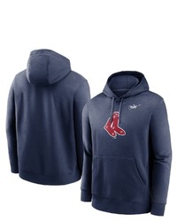 Nike Navy Boston Red Sox Cooperstown Collection Logo Club Pullover Hoodie At Nordstrom