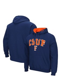 Colosseum Navy Cal State Fullerton Titans Arch And Logo Pullover Hoodie