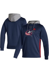 adidas Navy Columbus Blue Jackets Skate Lace Roready Pullover Hoodie