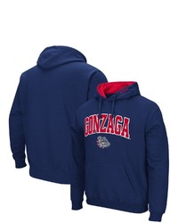 Colosseum Navy Gonzaga Bulldogs Arch And Logo Pullover Hoodie
