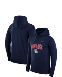 Nike Navy Gonzaga Bulldogs Arch Over Logo Pullover Hoodie