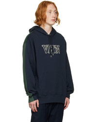 Valentino Navy Green Two Tone Hoodie