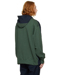 Valentino Navy Green Two Tone Hoodie