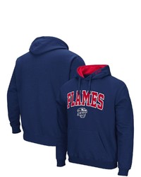 Colosseum Navy Liberty Flames Arch And Logo Pullover Hoodie