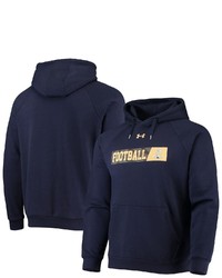 Under Armour Navy Navy Mid 2021 Sideline Football All Day Raglan Pullover Hoodie