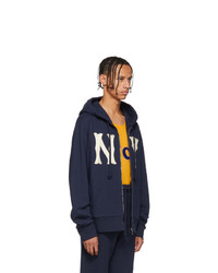 Gucci Navy Ny Yankees Edition Patch Zip Hoodie