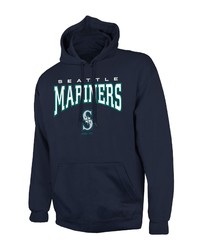 STITCHES Navy Seattle Mariners Team Pullover Hoodie