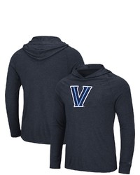 Colosseum Navy Villanova Wildcats Campus Long Sleeve Hooded T Shirt In Heather Navy At Nordstrom