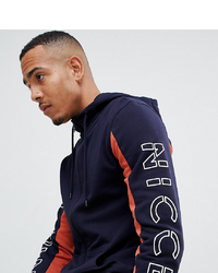 Nicce London Nicce Hoodie In Navy With Sleeve Exlusive To Asos