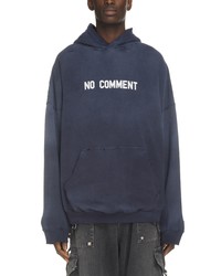 Balenciaga No Comt Wide Fit Hoodie In Marine Bluewhite At Nordstrom
