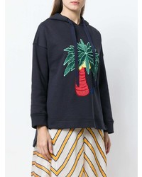 Fendi Palm Embroidered Hooded Sweatshirt