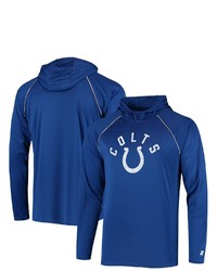 STARTE R Royal Indianapolis Colts Raglan Long Sleeve Hoodie T Shirt