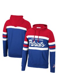 Mitchell & Ness Redroyal New England Patriots Head Coach Pullover Hoodie