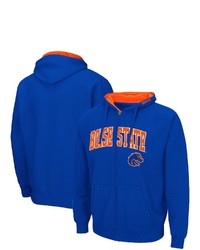Colosseum Royal Boise State Broncos Arch Logo 30 Full Zip Hoodie