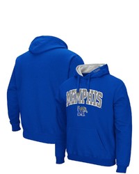 Colosseum Royal Memphis Tigers Arch And Logo Pullover Hoodie